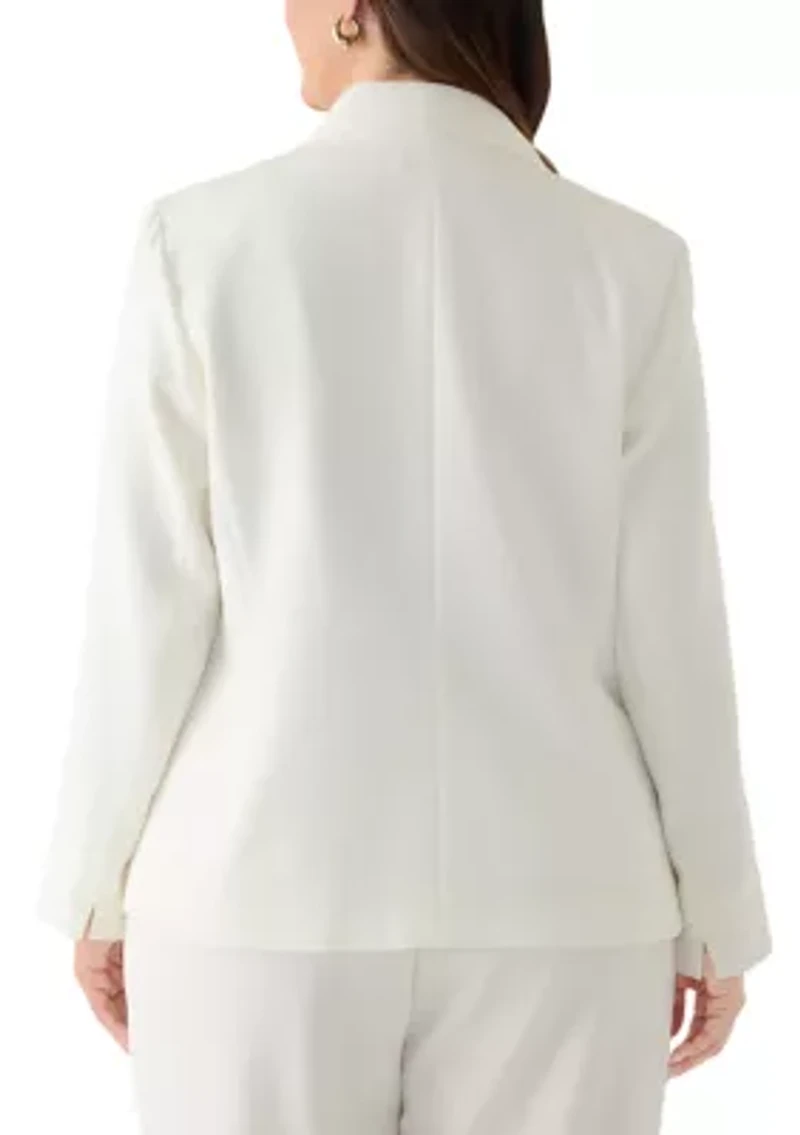 Plus Stretch Crepe Two Button Jacket