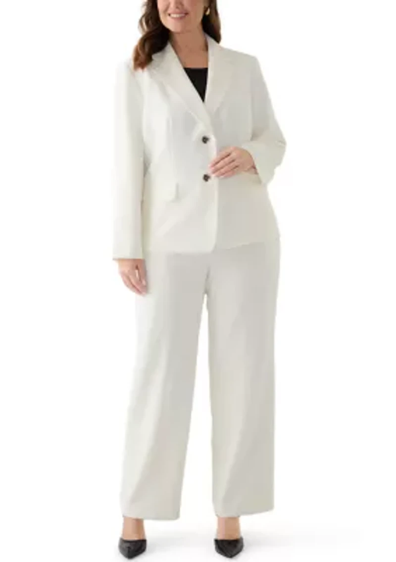 Plus Stretch Crepe Two Button Jacket