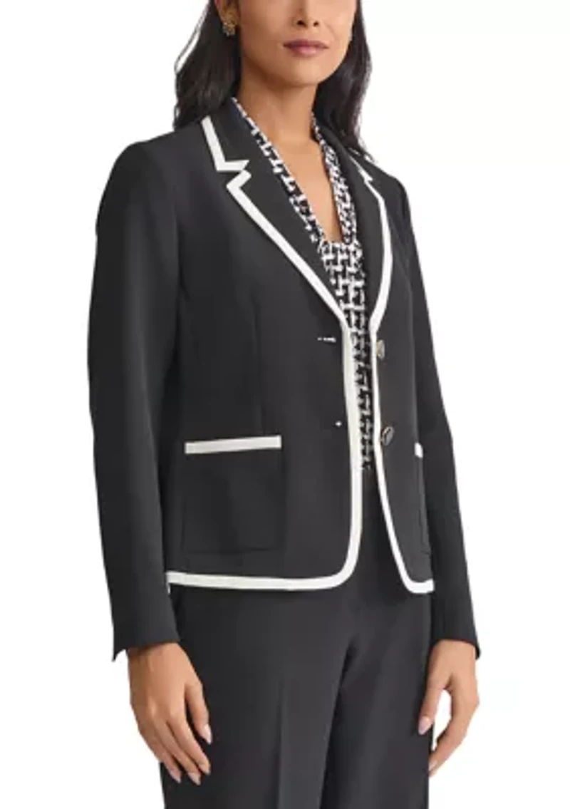 Women's Stretch Two Button Framed Jacket