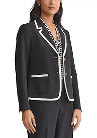 Women's Stretch Two Button Framed Jacket