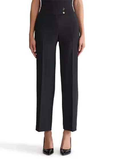 Women's Stretch Crepe Extend Tab Wide Leg Pants