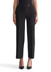 Women's Stretch Crepe Extend Tab Wide Leg Pants