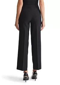 Women's Stretch Crepe Extend Tab Wide Leg Pants
