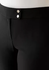 Plus Stretch Crepe Extend Tab Wide Leg Pants