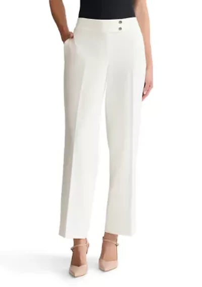 Women's Stretch Crepe Extend Tab Wide Leg Pant