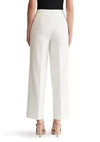 Women's Stretch Crepe Extend Tab Wide Leg Pant