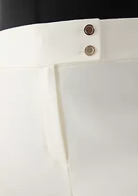 Plus Stretch Crepe Extend Tab Wide Leg Pants