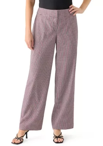 Women's Houndstooth Wide Leg Pant