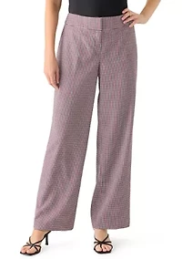 Women's Houndstooth Wide Leg Pant