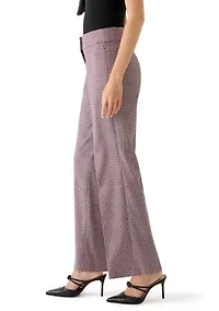 Petite Houndstooth Wide Leg Pants