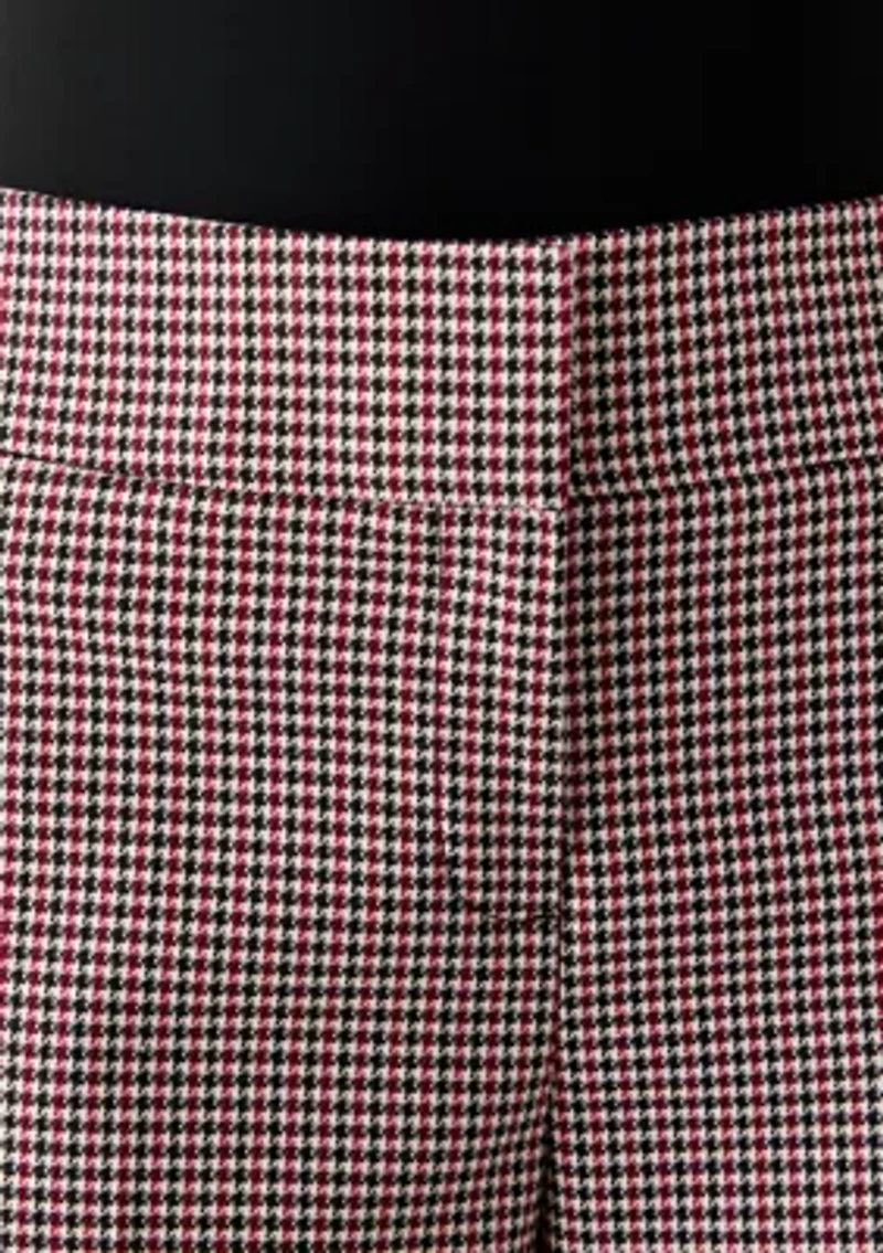 Petite Houndstooth Wide Leg Pants