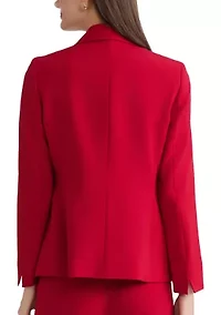 Women's Stretch Crepe Jacket with Stripe Lining