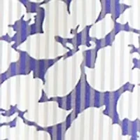 Women's Floral Print Satin Striped Long Sleeve Tie Neck Blouse