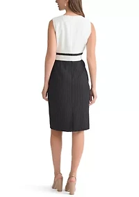 Women's Pinstripe Sheath Dress