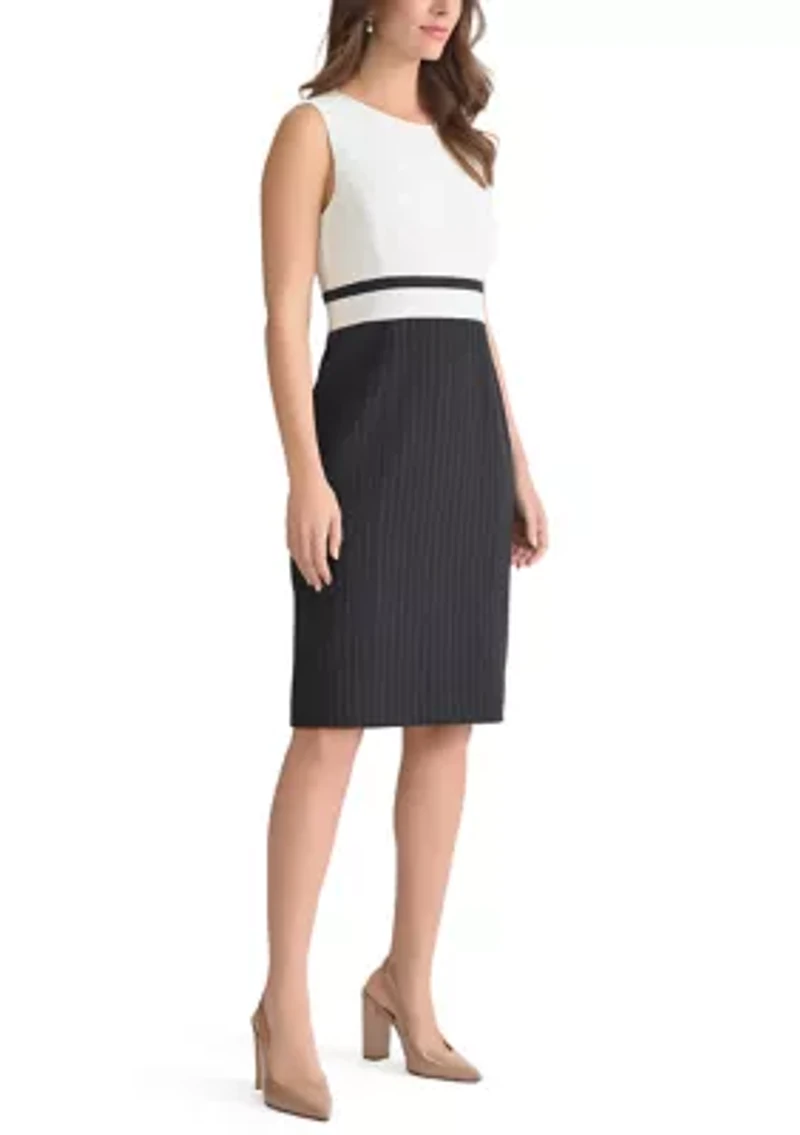Women's Pinstripe Sheath Dress