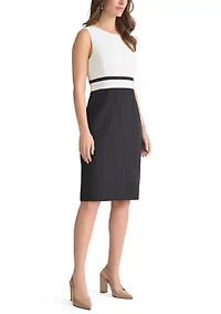 Women's Pinstripe Sheath Dress