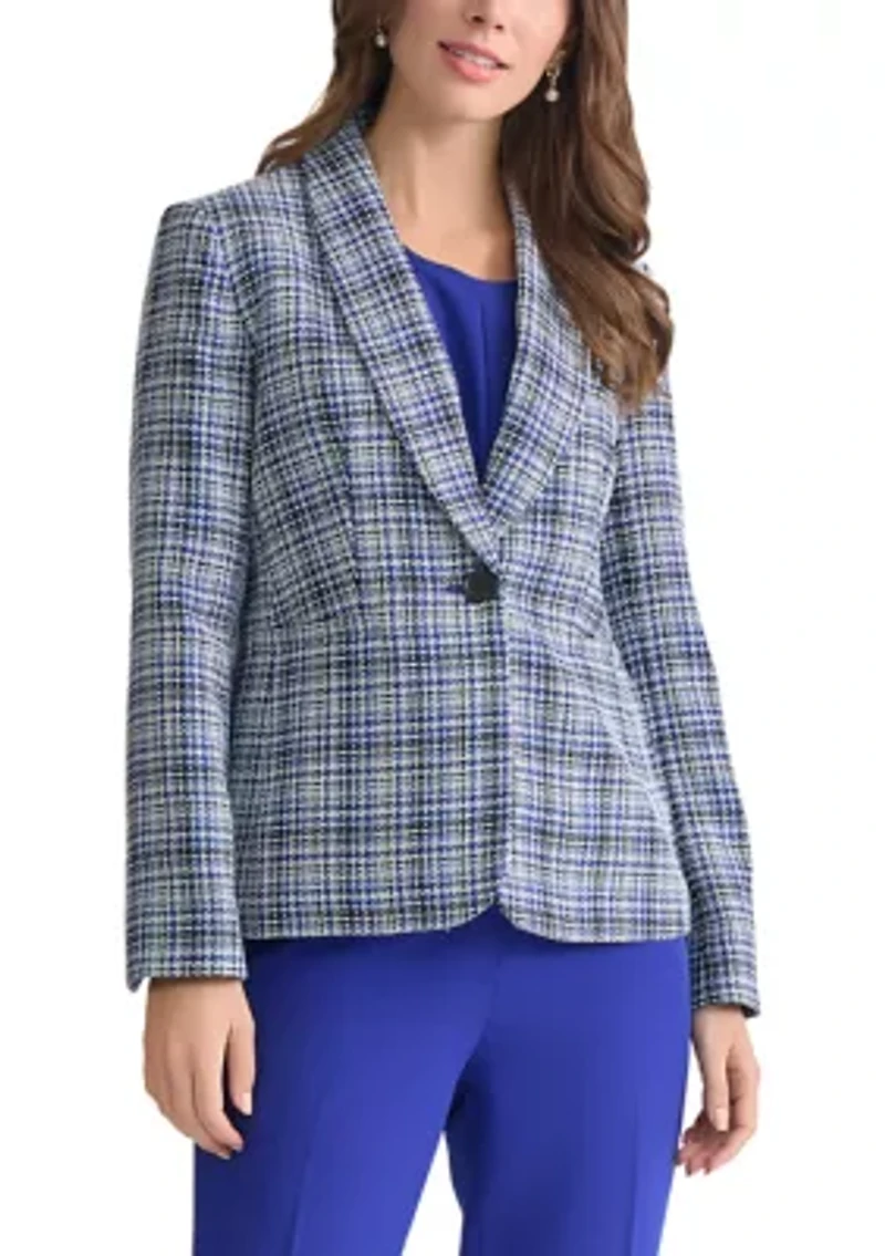 Women's Tweed 1 Button Jacket