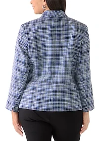 Plus Tweed One Button Jacket