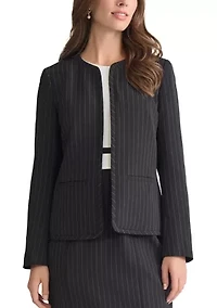 Women's Pinstripe Cardigan Jacket