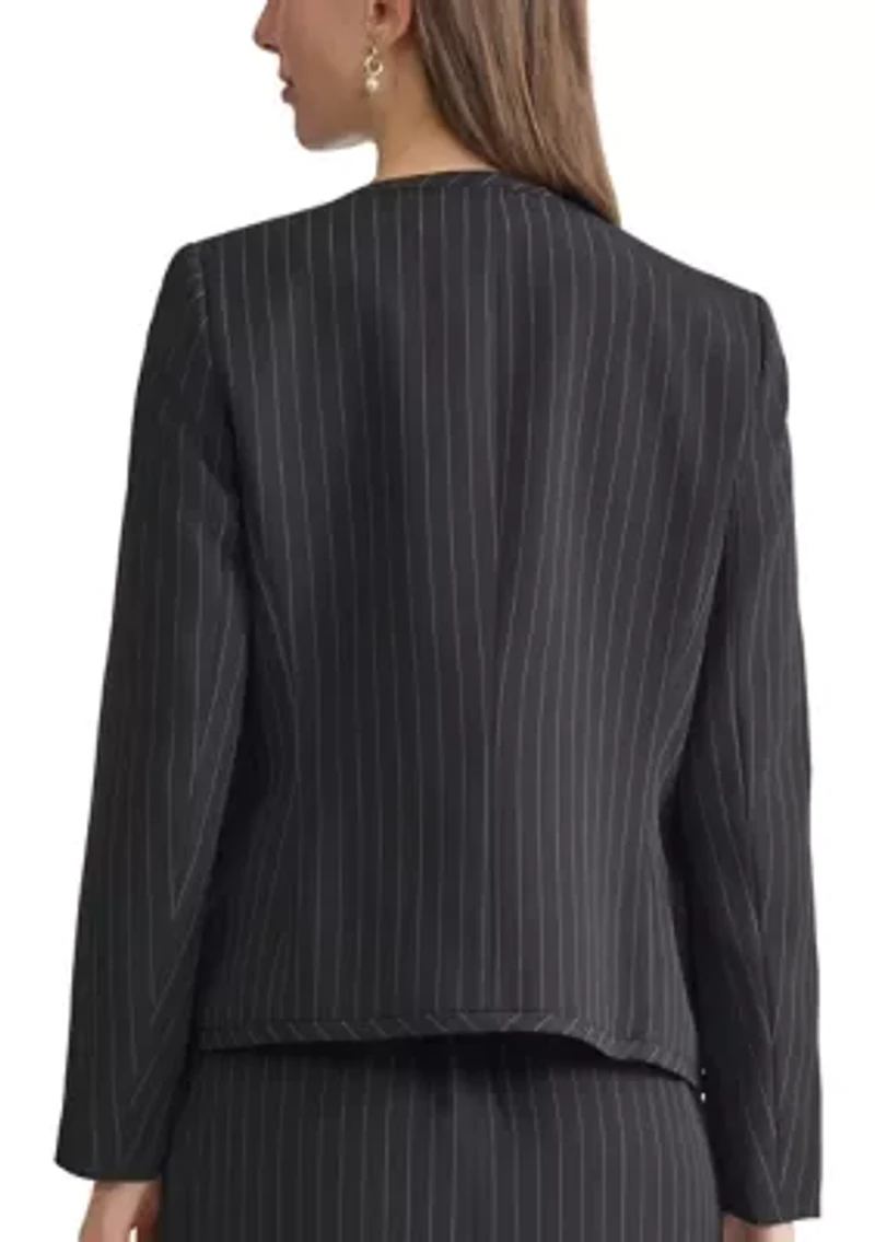 Women's Pinstripe Cardigan Jacket