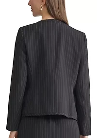 Women's Pinstripe Cardigan Jacket