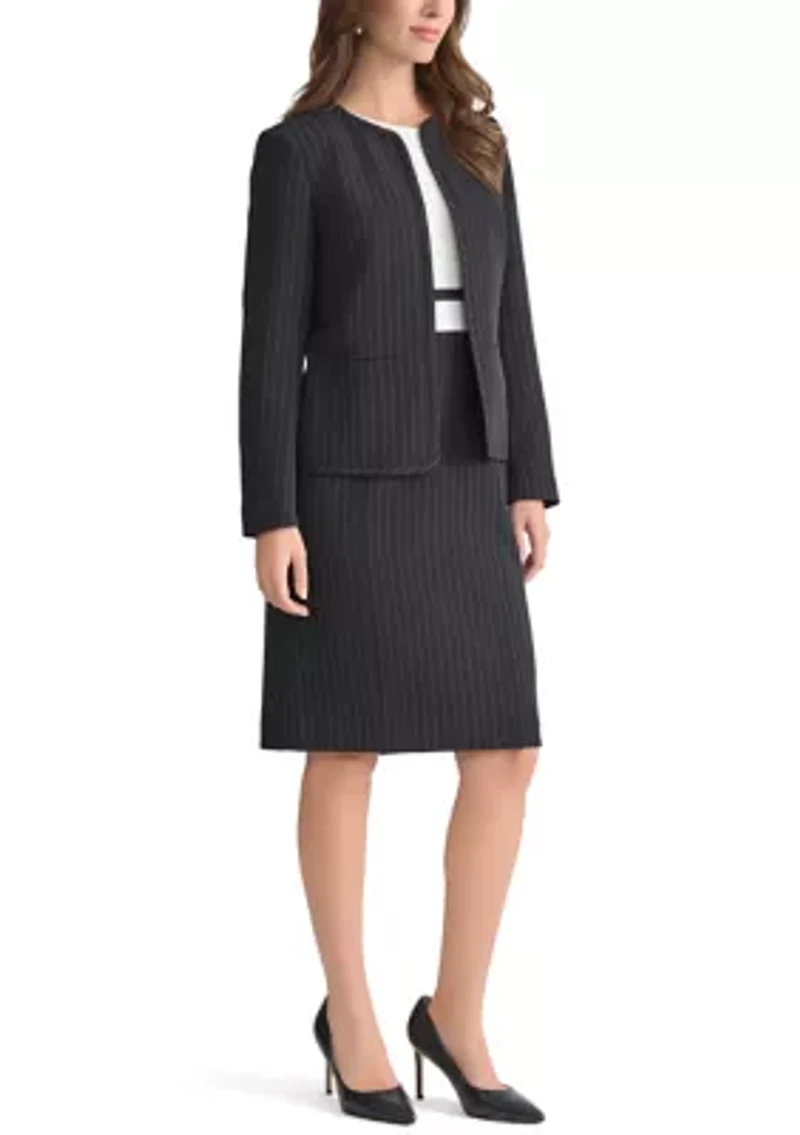 Women's Pinstripe Cardigan Jacket