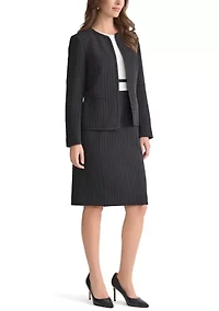 Women's Pinstripe Cardigan Jacket