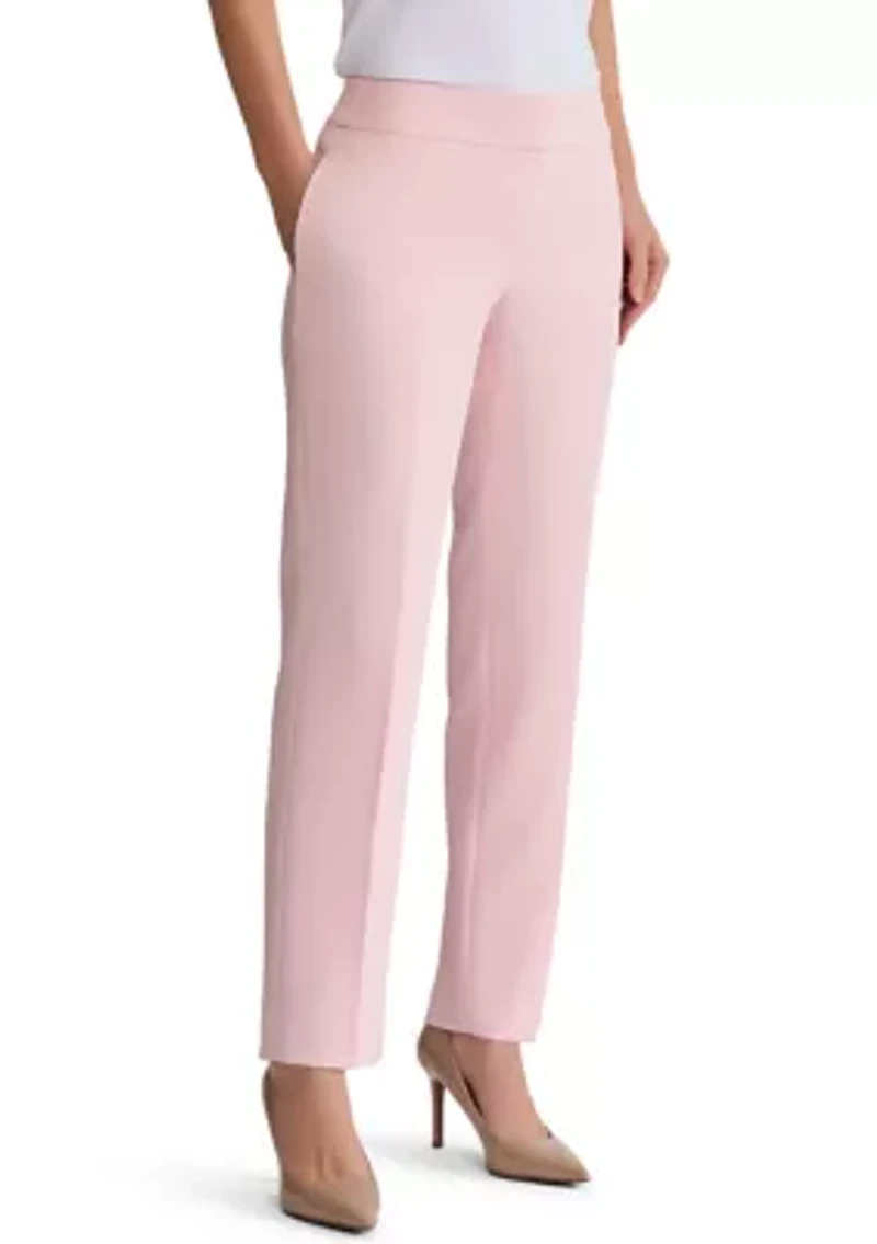 Petite Stretch Crepe Slim Leg Pants