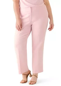 Plus Julia Stretch Crepe Slim Leg Pants
