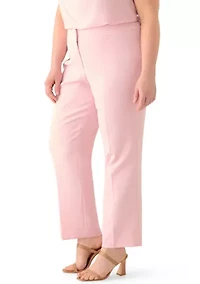 Plus Julia Stretch Crepe Slim Leg Pants