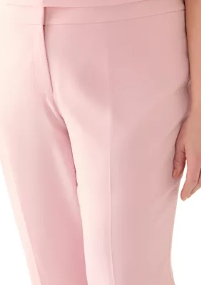 Plus Julia Stretch Crepe Slim Leg Pants