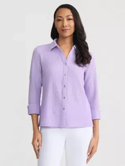 Women's 3/4 Sleeve Ridge Knit Top