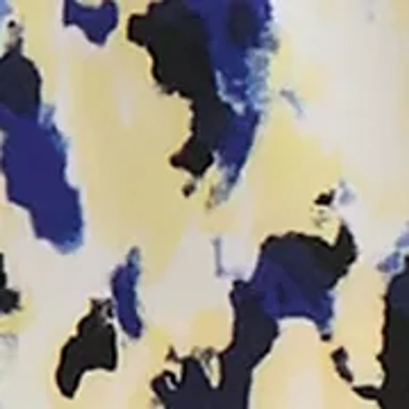 Women's Multi-Print Pleated Shoulder Knit Top with Hardware