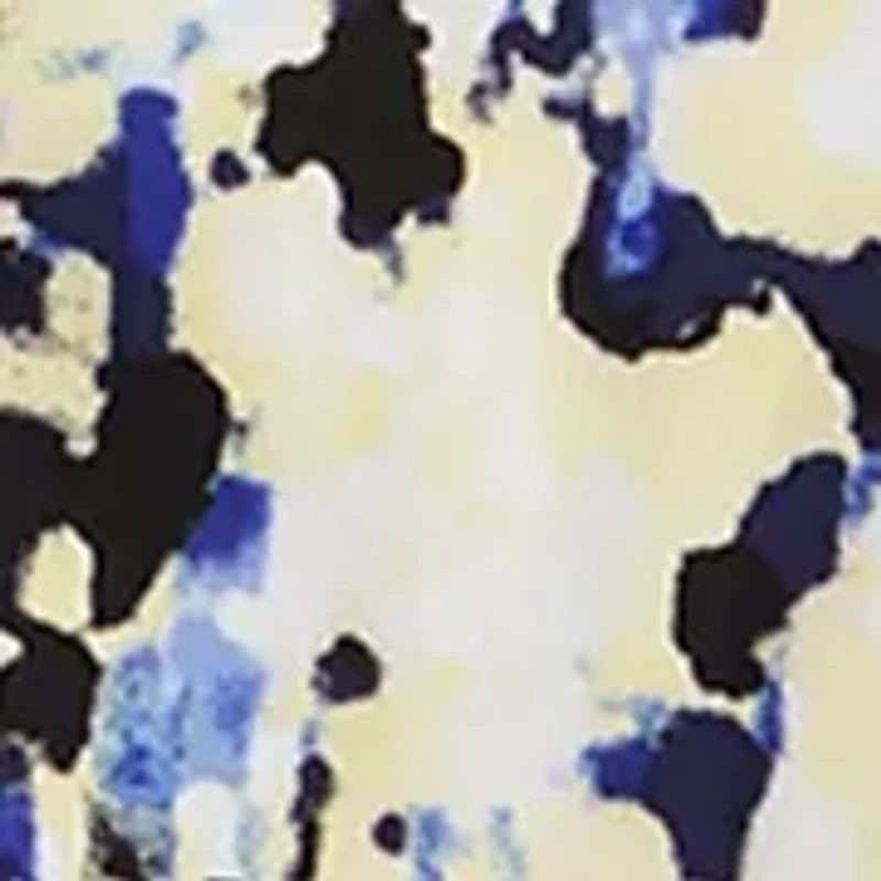 Plus Extended Shoulder Pleated Print Top