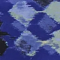 Petite Geo Print Cowl Neck Cap Sleeve Knit Top