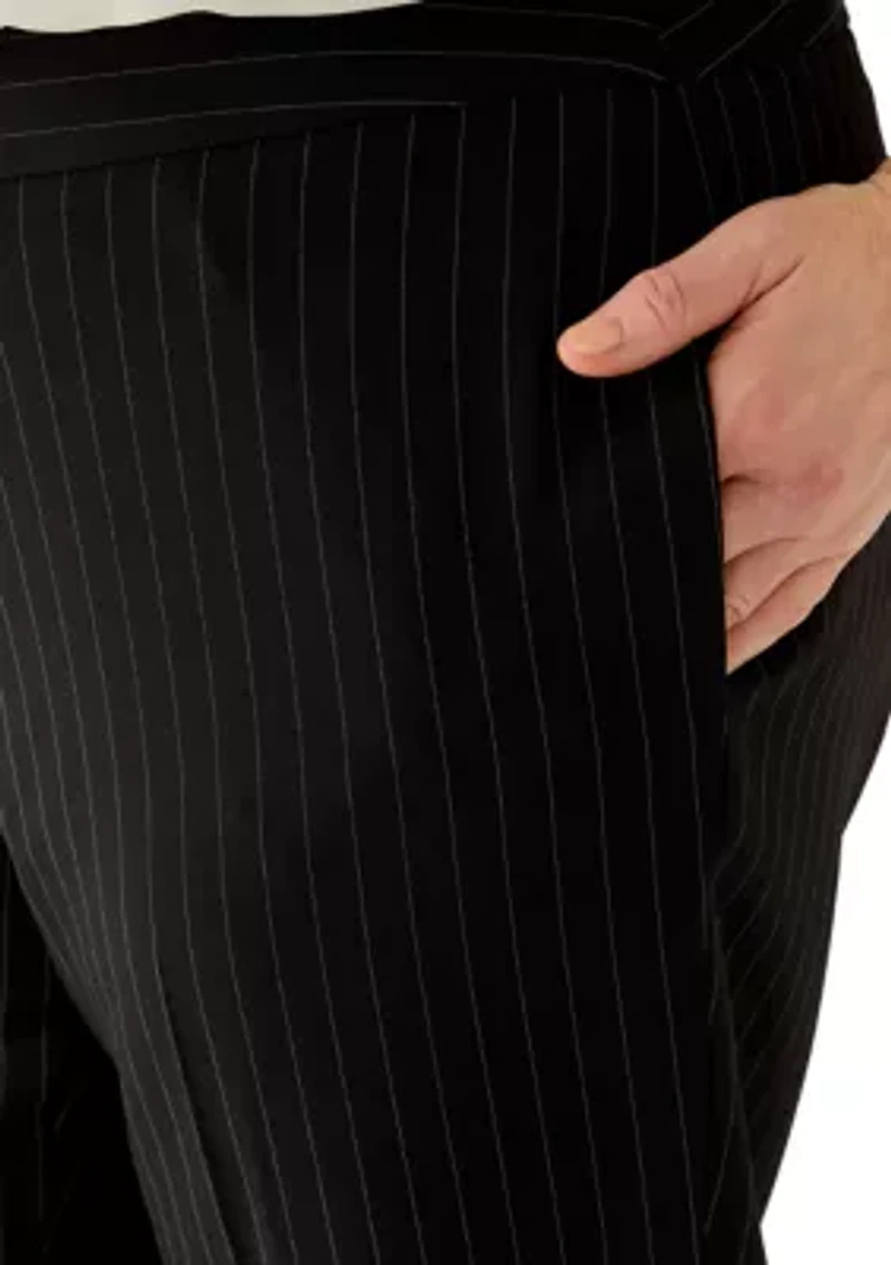 Plus Pinstripe Wide Leg Pants