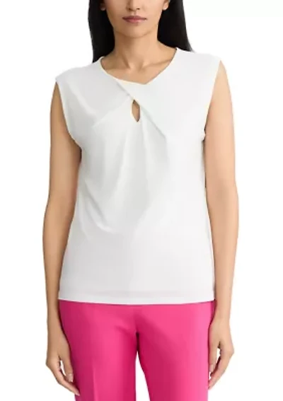 Women's Extended Shoulder Twist Neck Top