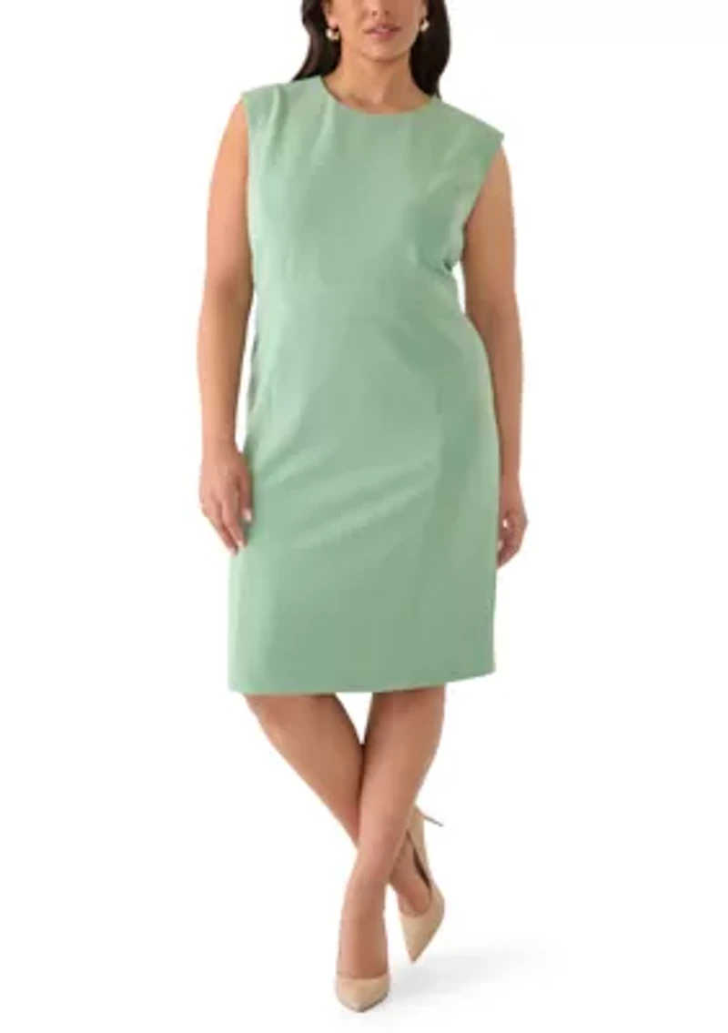 Plus Cap Sleeve Sheath Dress