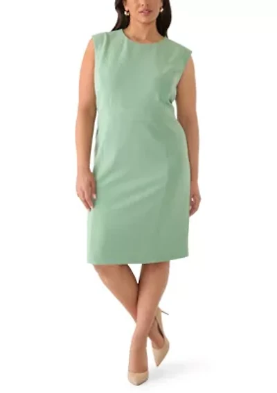 Plus Cap Sleeve Sheath Dress