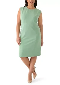 Plus Cap Sleeve Sheath Dress