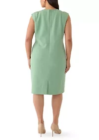 Plus Cap Sleeve Sheath Dress