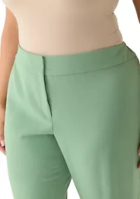 Plus Fly Front Slim Pants