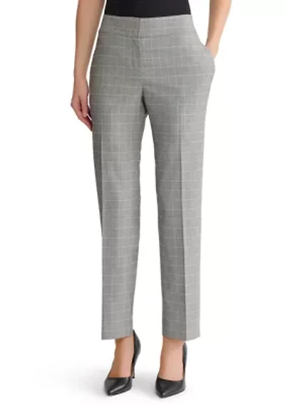 Women's Plaid Slim Leg Pants