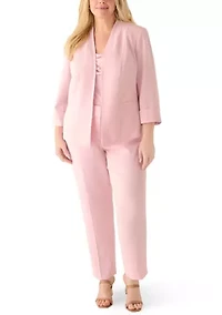 Plus Julia Crepe Open Cardigan Jacket