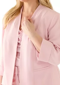 Plus Julia Crepe Open Cardigan Jacket