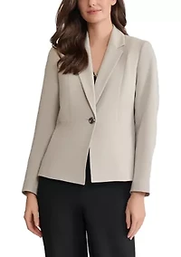 Women's Stretch Crepe 1 Button Jacket