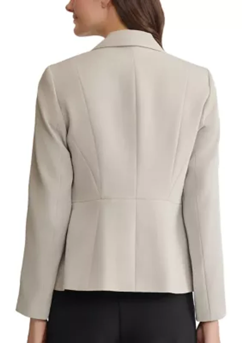 Petite Stretch Crepe 1 Button Jacket
