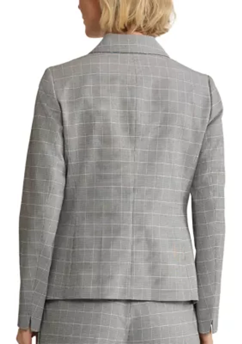 Women's Plaid 2 Button 3 Pocket Jacket