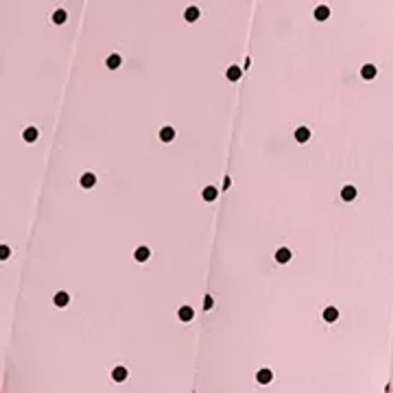 Women's Dot Print Pull On Pleated Front Skirt