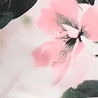 Women's Boatneck Floral Print Side Pleat Dress